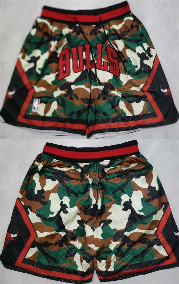 Mens Chicago Bulls Camo Grey Shorts